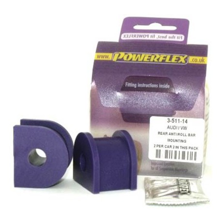 Volkswagen New Beetle & Cabrio (1998-2011) Powerflex Rear Anti Roll Bar Mounting 14mm - 14mm