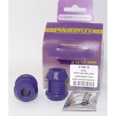 Audi Cabriolet (1992 - 2000) Powerflex Front Outer Roll Bar Mount Lower 16mm - 16mm PFF3-105