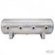 2.5 Gal Alum Air Tank - (4) 1/4" face ports, & 1/4" drain port - 20" L x 6" D