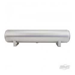 4 Gal Alum Air Tank - (2) 1/4", (2) 3/8" end ports, & 1/4" drain port - 30" L x 6" D