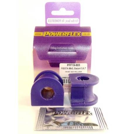 Ford Fiesta Mk3 (1989-1996) inc RS Turbo/ XR2i and RS1800 16V Powerflex Front Anti Roll Bar Mounting Bush 16mm - 16mm PFF19-603