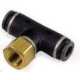 Gauge Tee - 1/4" PTC x 1/4"PTC x 1/8NPTF