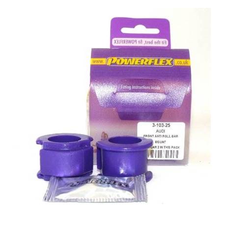 Audi 80/ 90 Quattro inc Avant (1983-1992) S2 Coupe B3 (1991-1996) Powerflex Front Anti Roll Bar Mount 25mm - 25mm PFF3-103-25