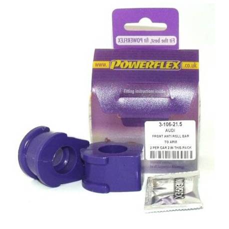 Audi 80/ 90 Quattro inc Avant (1983-1992) S2 Coupe B3 (1991-1996) Powerflex Front Anti Roll Bar To Control Arm Bush - 21.5mm