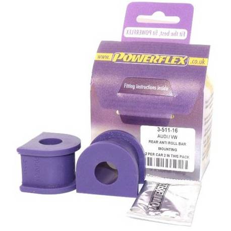Audi 80/ 90 Quattro inc Avant (1992-1996)/ S2 inc Avant B4/ RS2 B4 (1994-1996) Powerflex Rear Anti Roll Bar Mount 16mm - 16mm